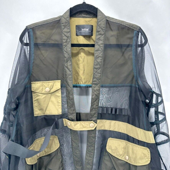 INITIAL Fashion The Unusual Experience Relaxed‎ Jacket Womens S Mesh Avant Garde - Picture 2 of 11